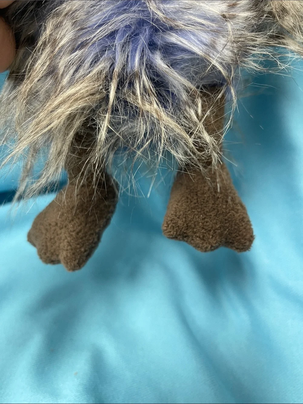 Jellycat Blue and Brown Fuzzy Small Plush